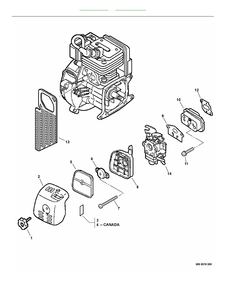 Intake | Echo SRM-260 User Manual | Page 12 / 44