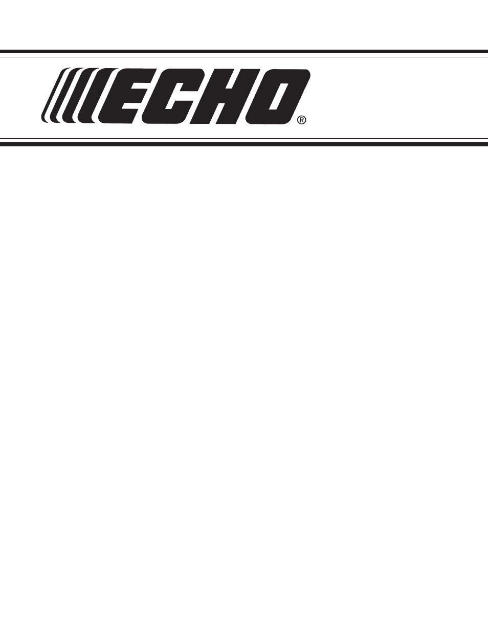 Echo PPSR-2433 User Manual | 13 pages