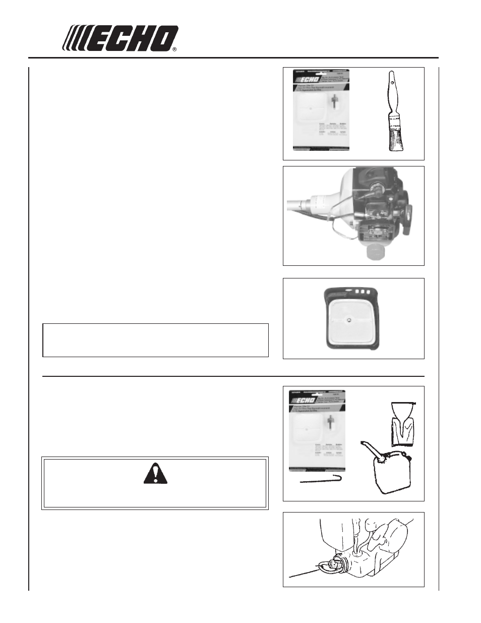 Warning danger | Echo PAS-2601  EN User Manual | Page 20 / 28