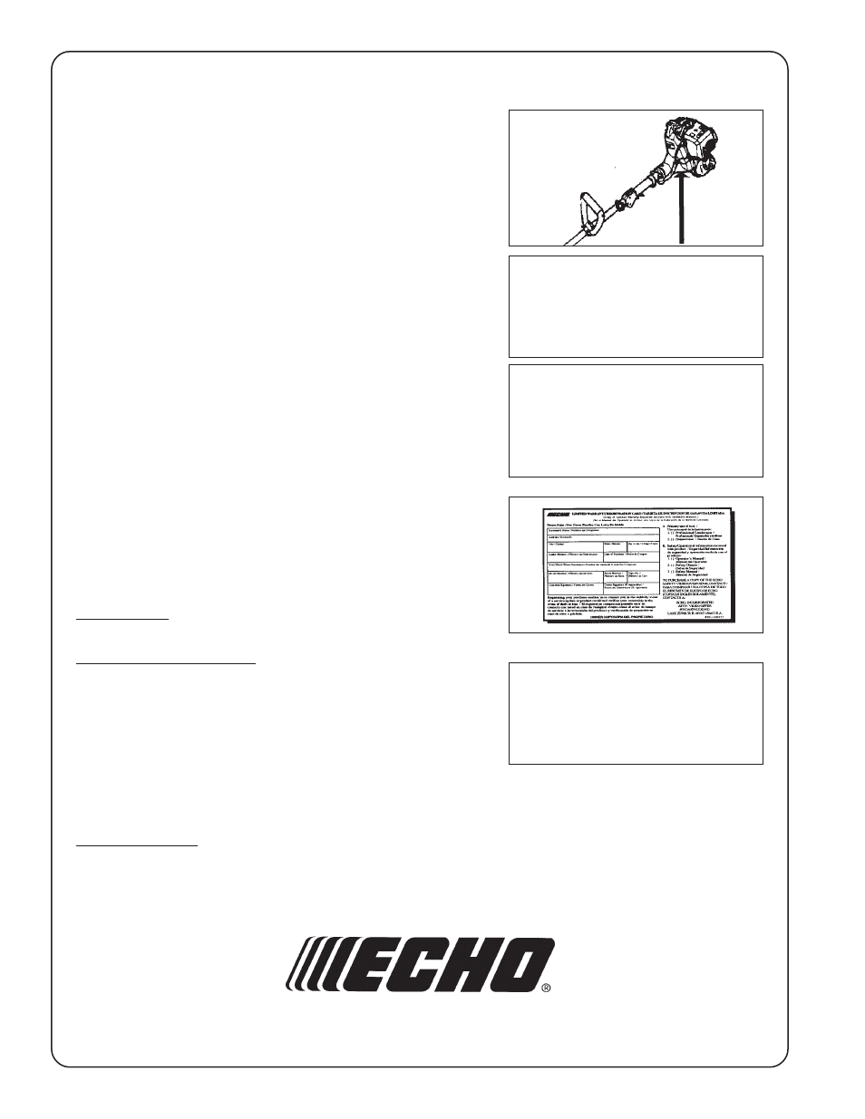 Dealer | Echo PAS-2601  EN User Manual | Page 28 / 28