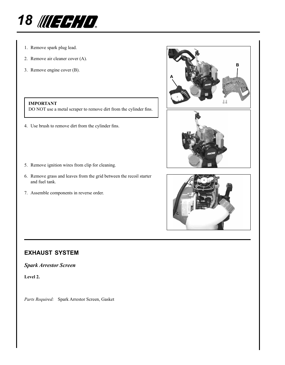 Echo PRO ATTACHMENT SERIES PAS-225 User Manual | Page 18 / 28
