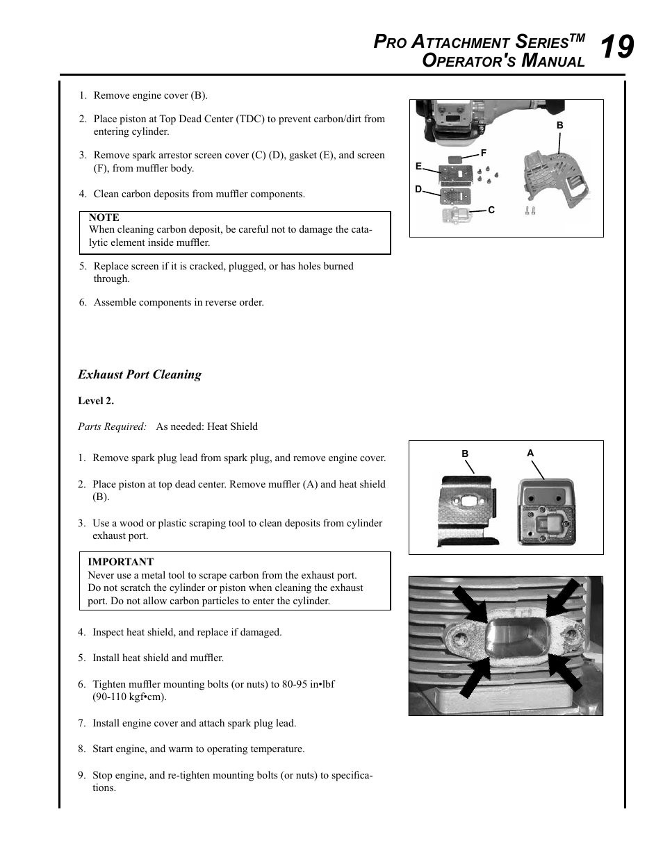 Echo PRO ATTACHMENT SERIES PAS-225 User Manual | Page 19 / 28