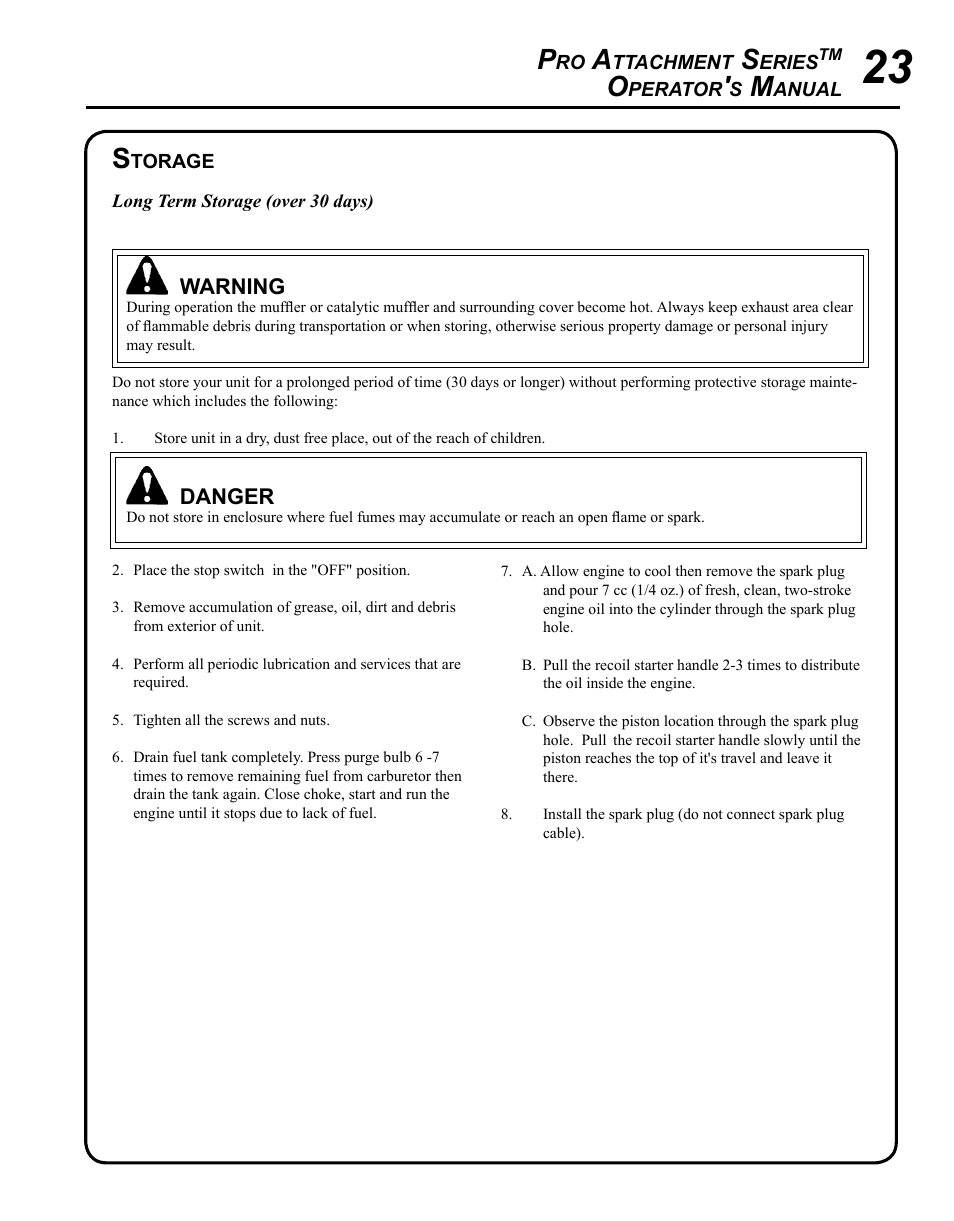 Echo PRO ATTACHMENT SERIES PAS-225 User Manual | Page 23 / 28