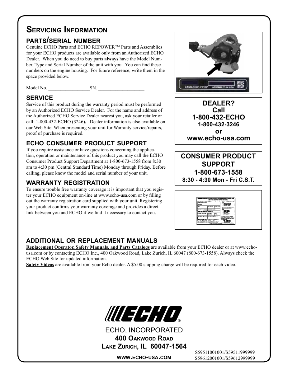 Echo PRO ATTACHMENT SERIES PAS-225 User Manual | Page 28 / 28