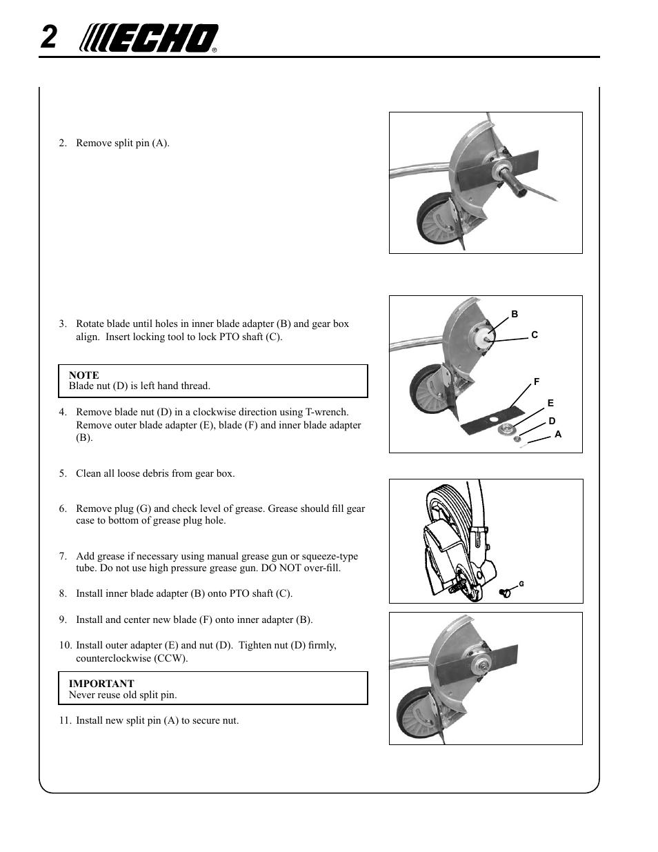 Echo 99944230001 User Manual | Page 2 / 8