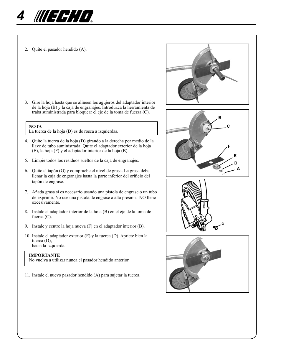 Echo 99944230001 User Manual | Page 4 / 8