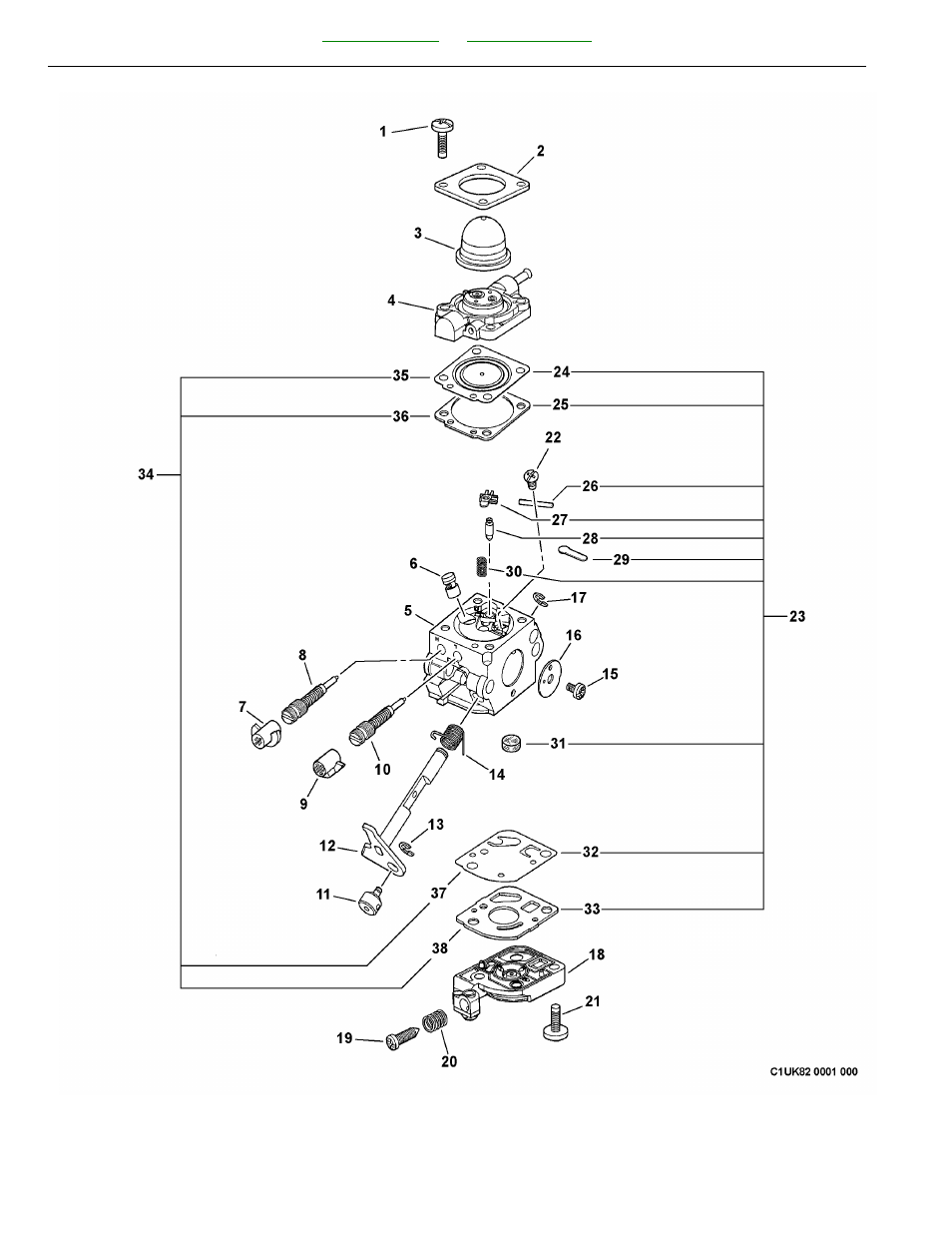 Carburetor -- c1u-k82 | Echo CULTIVATOR TC-210I User Manual | Page 10 / 18