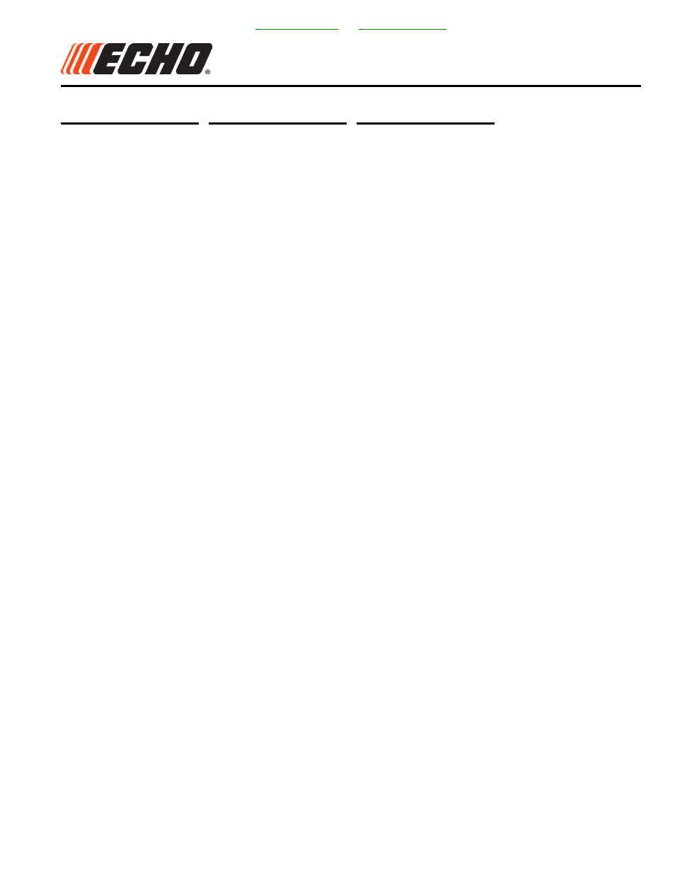 Part number index, Table of contents part number index | Echo CULTIVATOR TC-210I User Manual | Page 15 / 18
