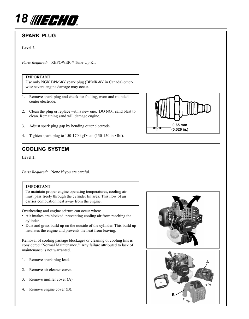 Echo POWER EDGER PE-280 User Manual | Page 18 / 28