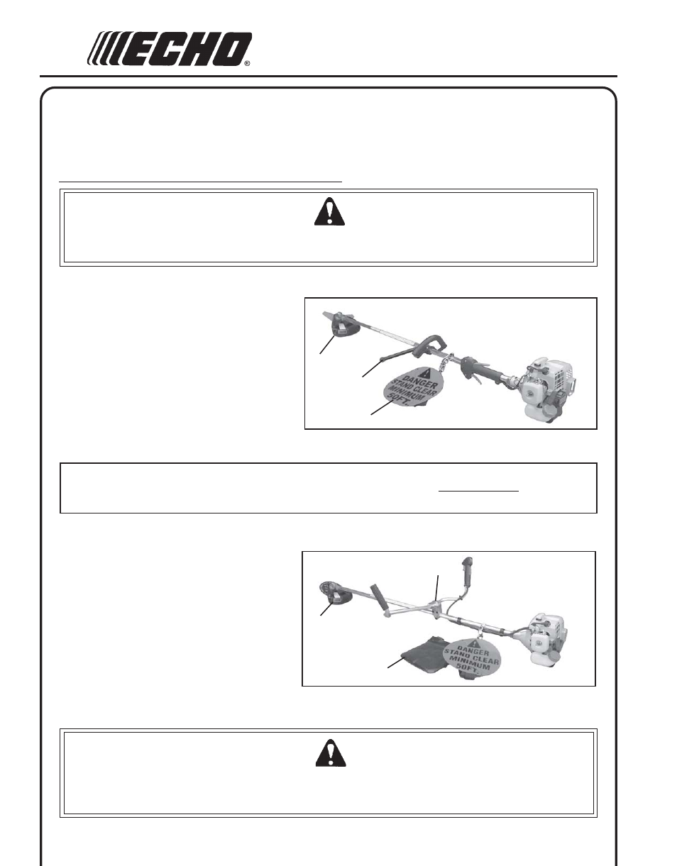 Operation, Operation with blades | Echo SRM-210 User Manual | Page 12 / 32