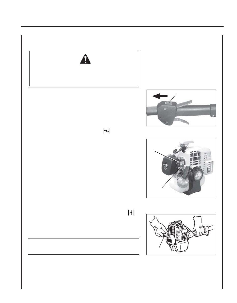 Starting cold engine | Echo SRM-210 User Manual | Page 15 / 32