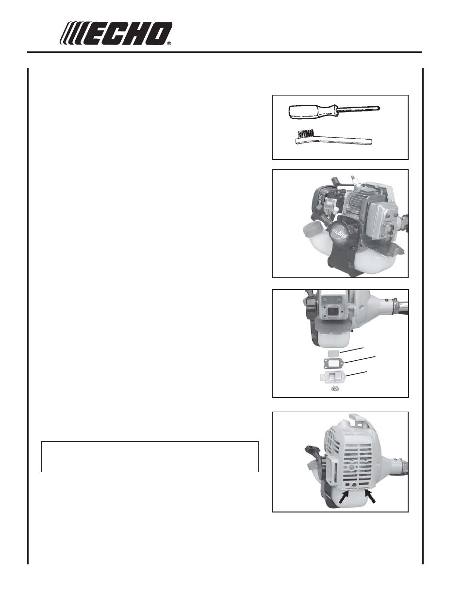 Exhaust system | Echo SRM-210 User Manual | Page 22 / 32