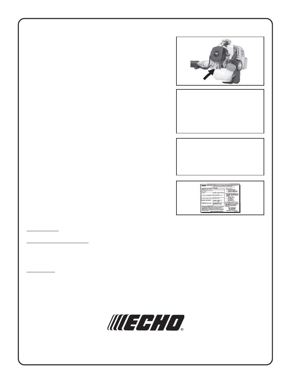 Servicing information | Echo SRM-210 User Manual | Page 32 / 32