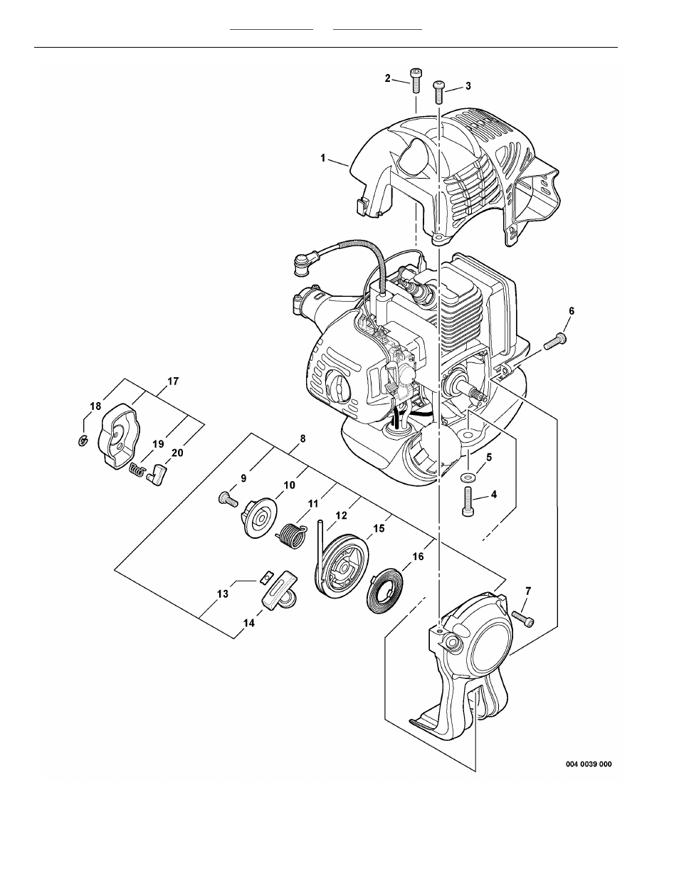 Engine cover, starter -- i-30 | Echo SRM-225 User Manual | Page 4 / 44