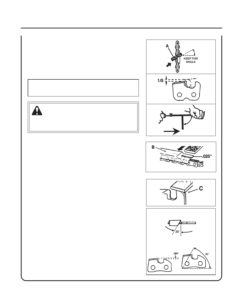 Filing saw chain, Ower, Runer | Perator, Anual | Echo PPT-260 User Manual | Page 27 / 32