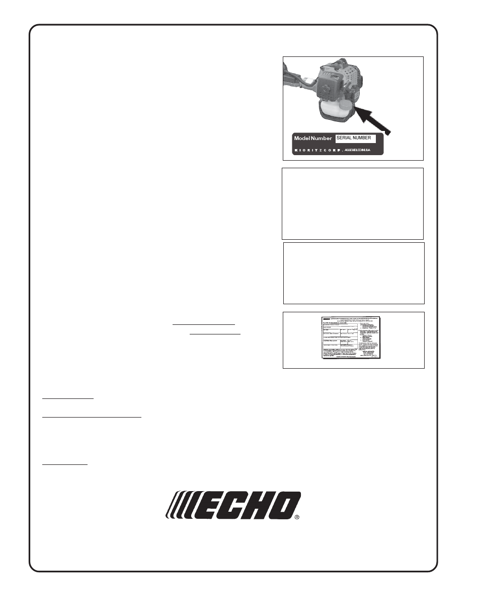 Servicing information | Echo PPT-260 User Manual | Page 32 / 32