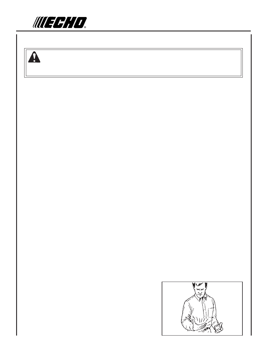 Warning | Echo PE-265 User Manual | Page 4 / 28