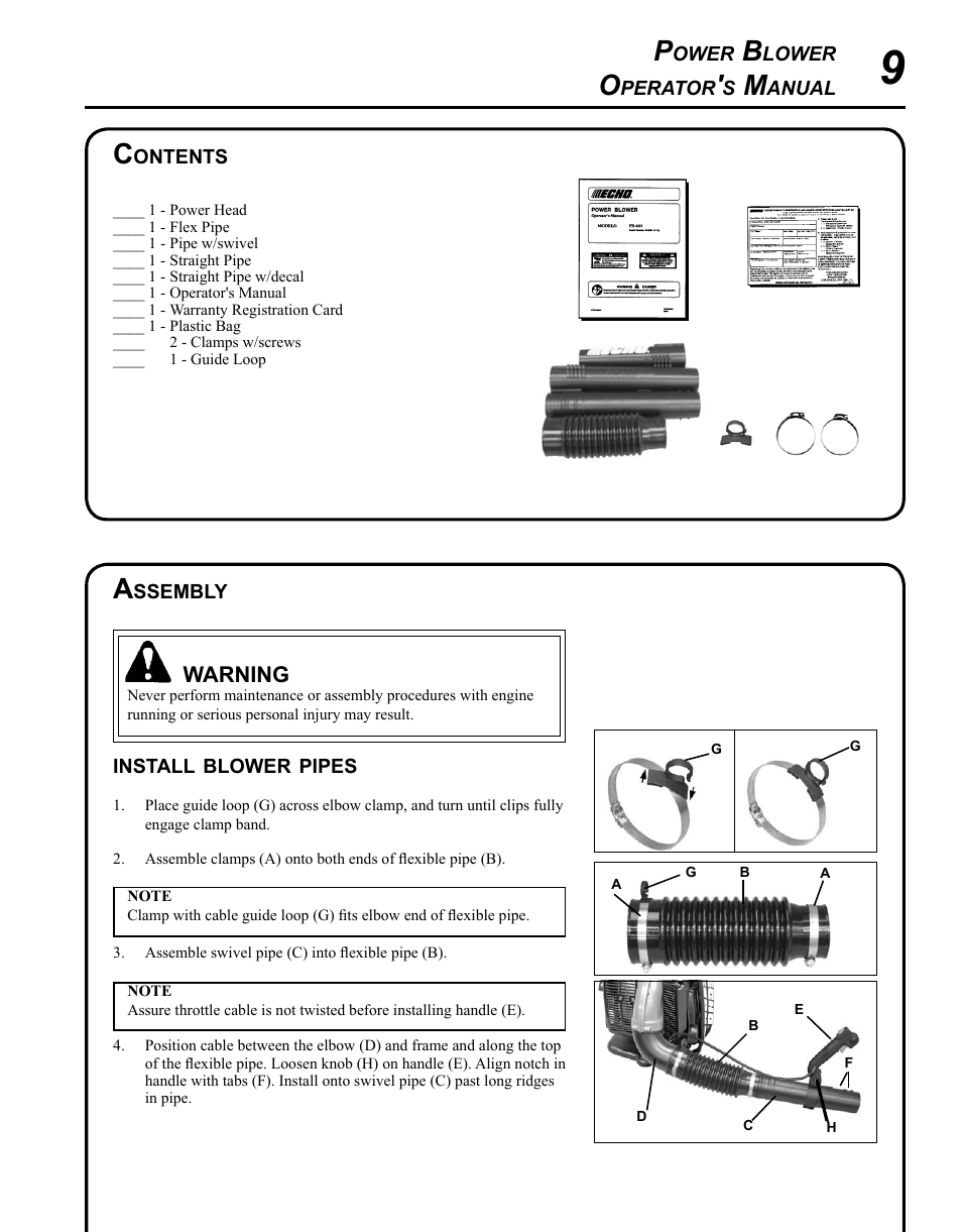Echo PB-620ST User Manual | Page 9 / 28