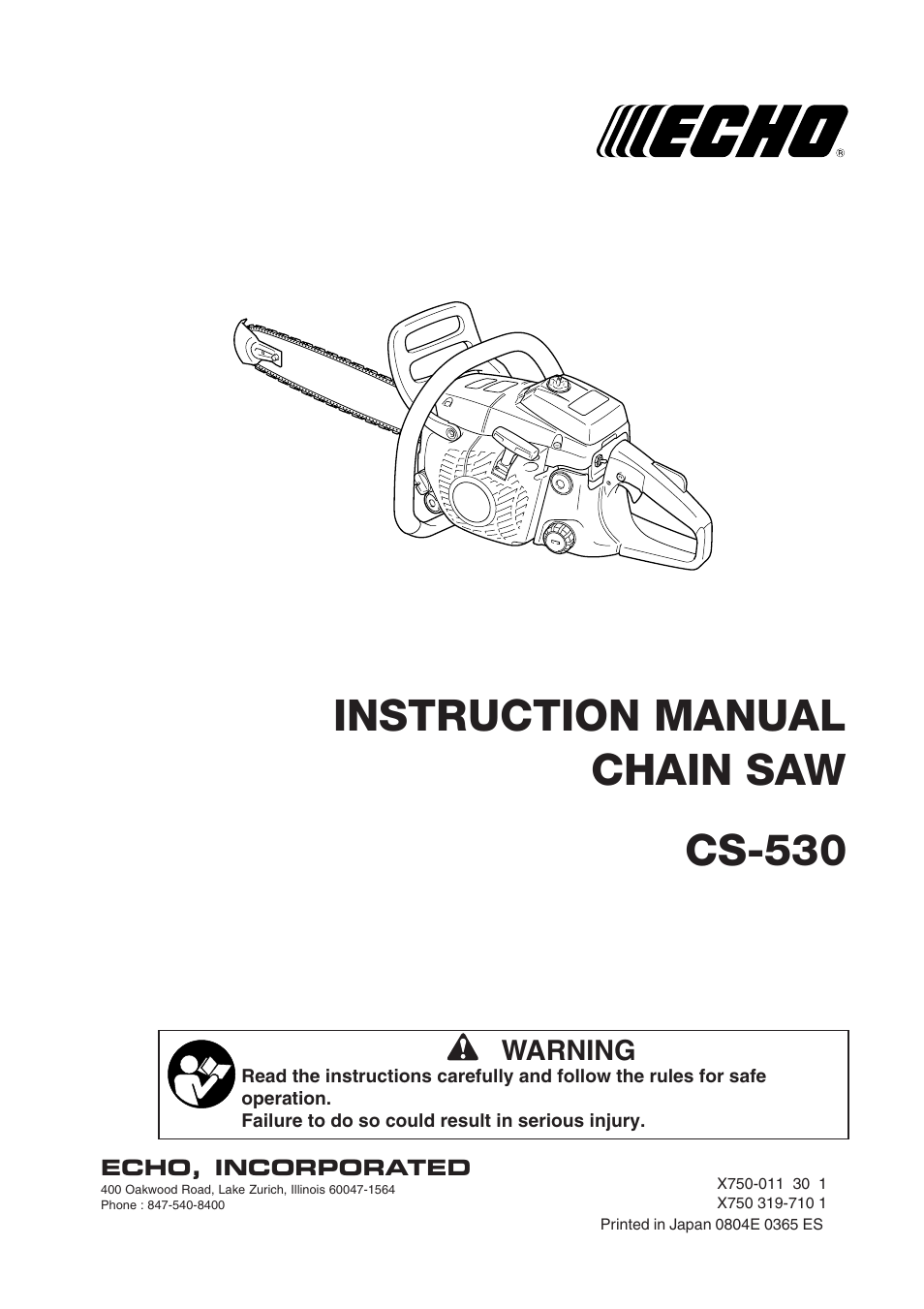 Echo CS-530 User Manual | 32 pages