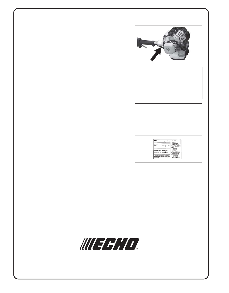 Servicing information | Echo GT-230 User Manual | Page 24 / 24