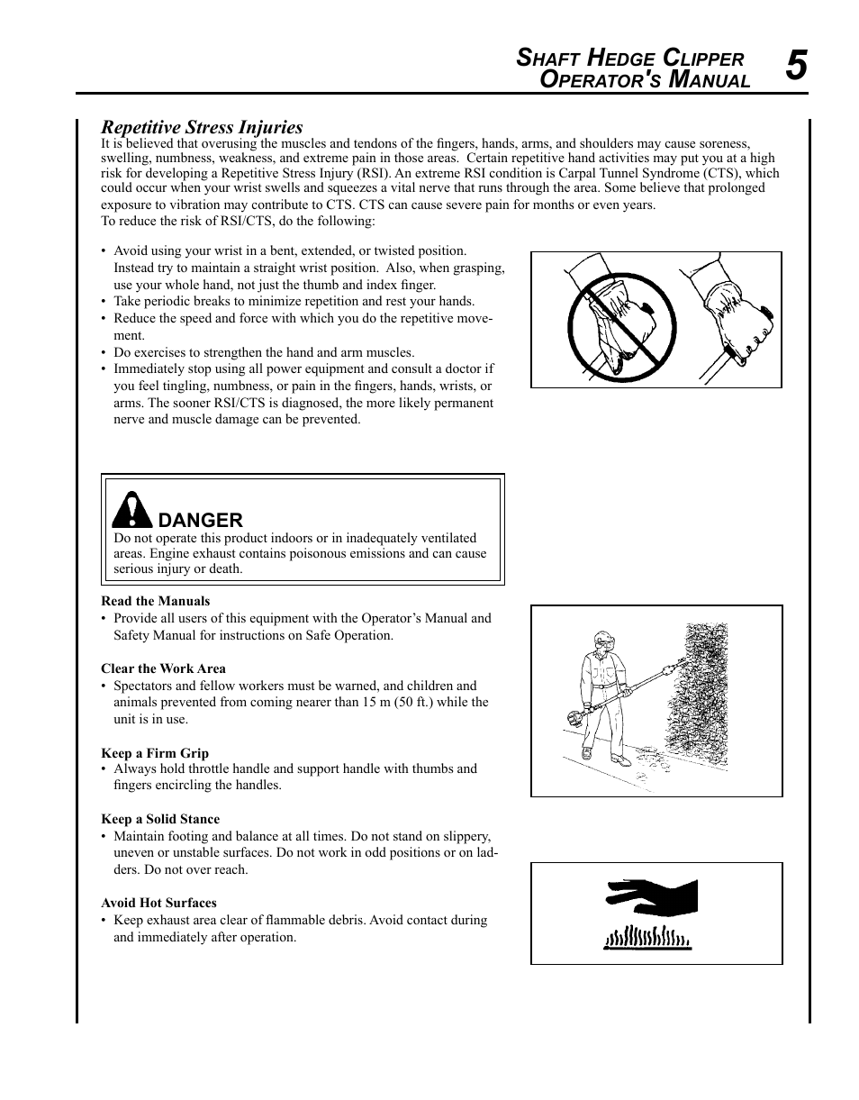 Echo SHC-265 User Manual | Page 5 / 32