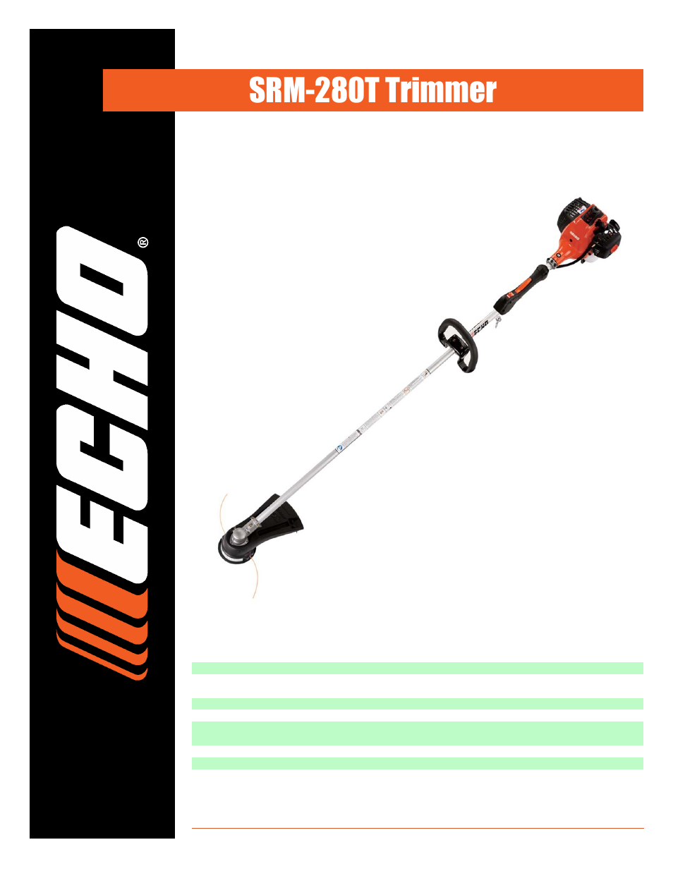 Echo SRM-280T User Manual | 29 pages