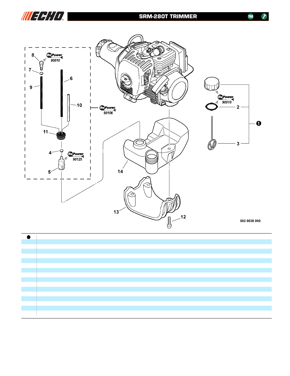 Srm-280t trimmer | Echo SRM-280T User Manual | Page 5 / 29