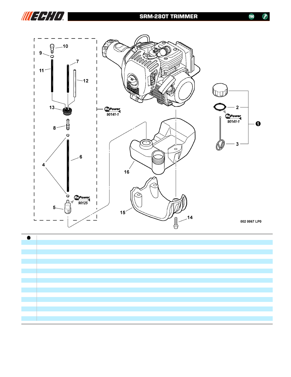 Srm-280t trimmer | Echo SRM-280T User Manual | Page 6 / 29