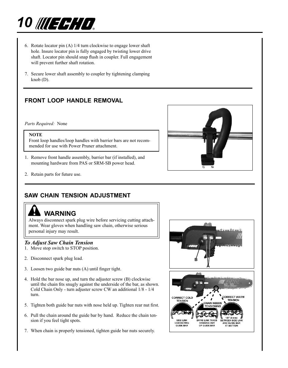 Echo 99944200532 User Manual | Page 10 / 20