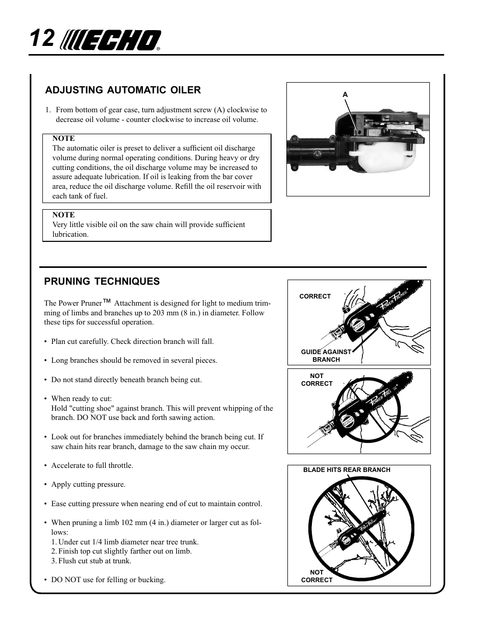 Echo 99944200532 User Manual | Page 12 / 20