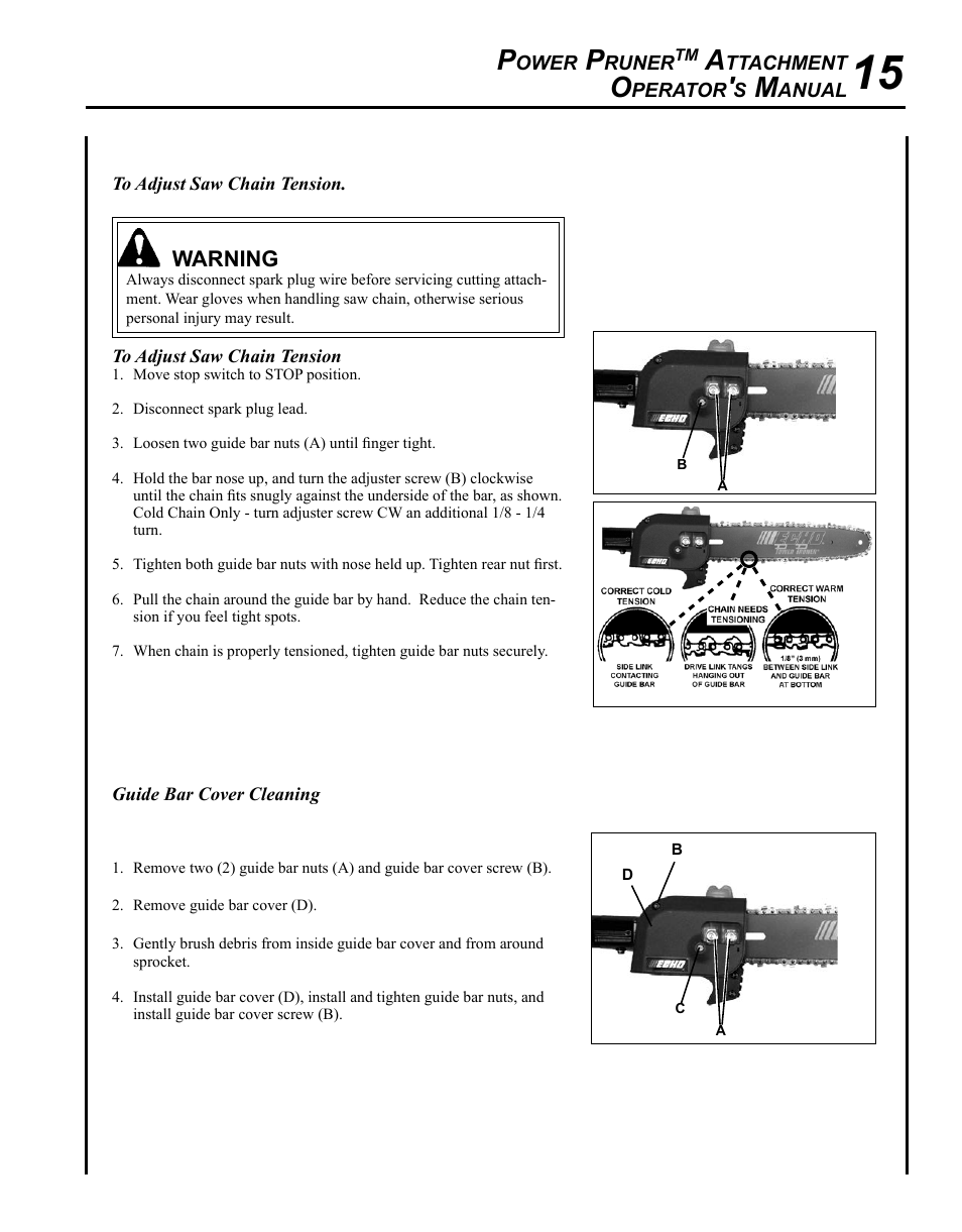 Echo 99944200532 User Manual | Page 15 / 20