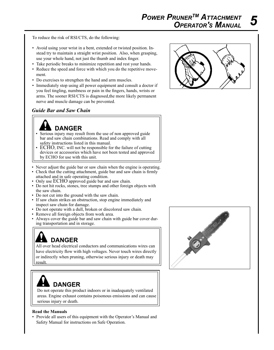 Echo 99944200532 User Manual | Page 5 / 20