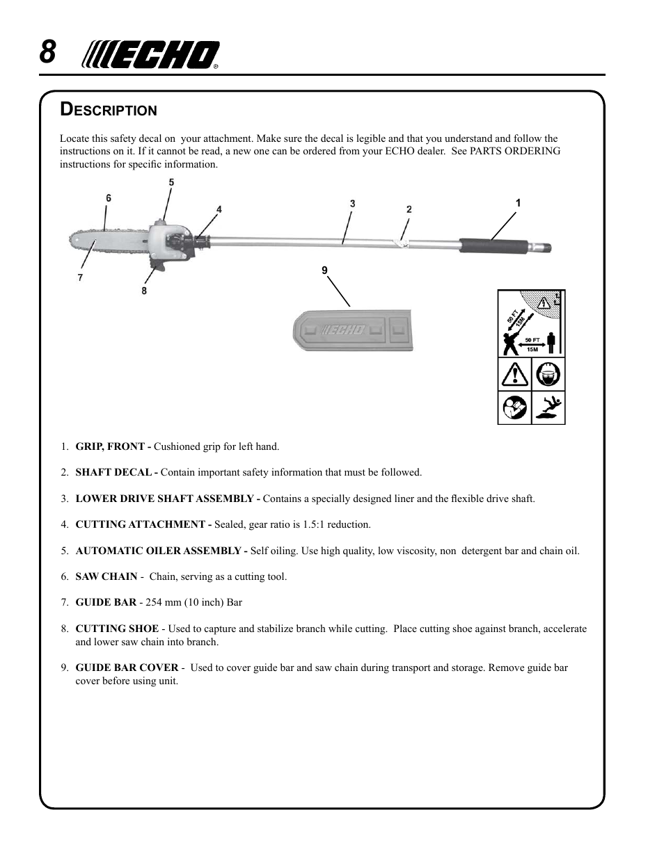 Echo 99944200532 User Manual | Page 8 / 20