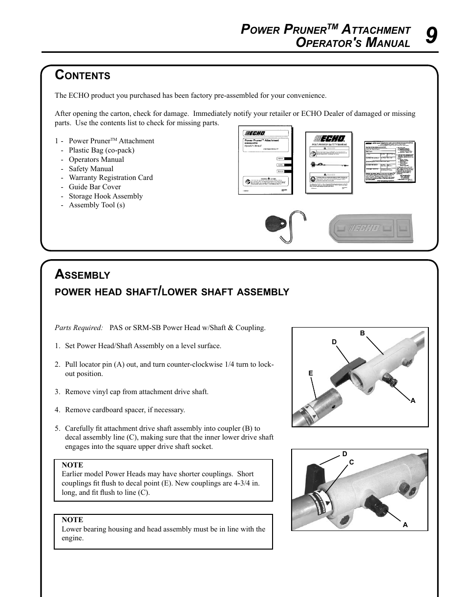 Echo 99944200532 User Manual | Page 9 / 20