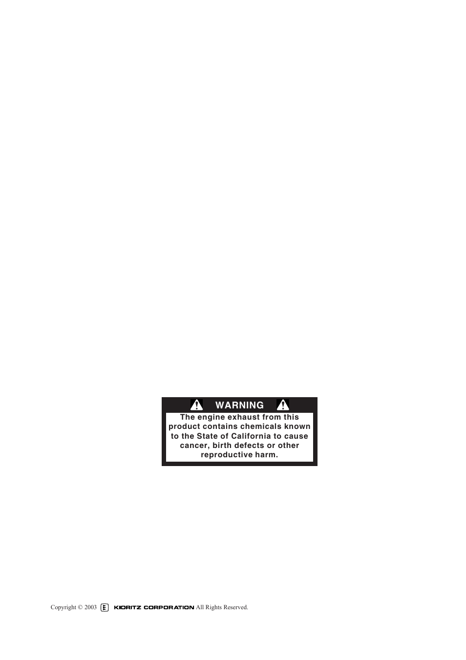 Warning | Echo CS-440 User Manual | Page 2 / 32