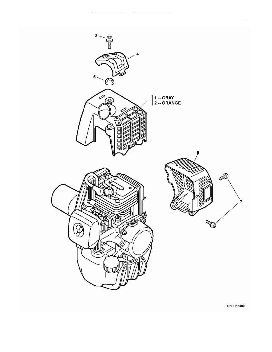 Engine cover, exhaust cover | Echo TRIMMER SRM-230 User Manual | Page 4 / 46