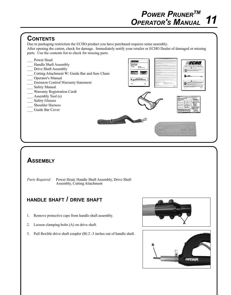 Echo PPT-280 User Manual | Page 11 / 40
