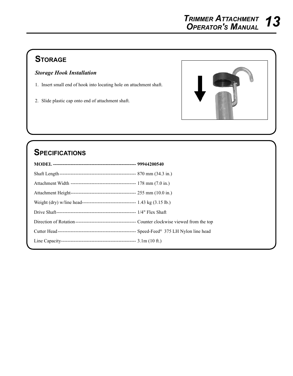 Echo 99944200540 User Manual | Page 13 / 16