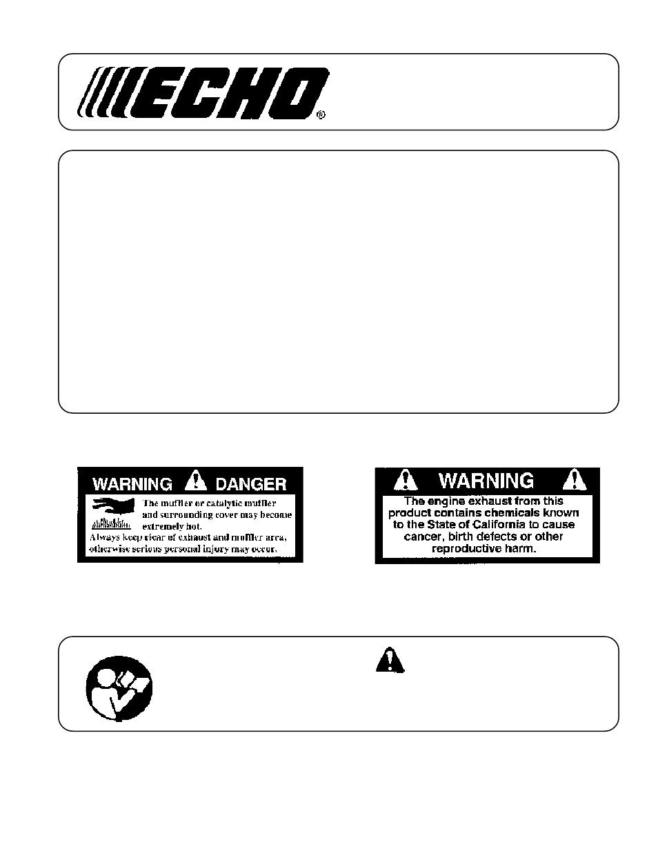 Echo SRM-260U User Manual | 32 pages