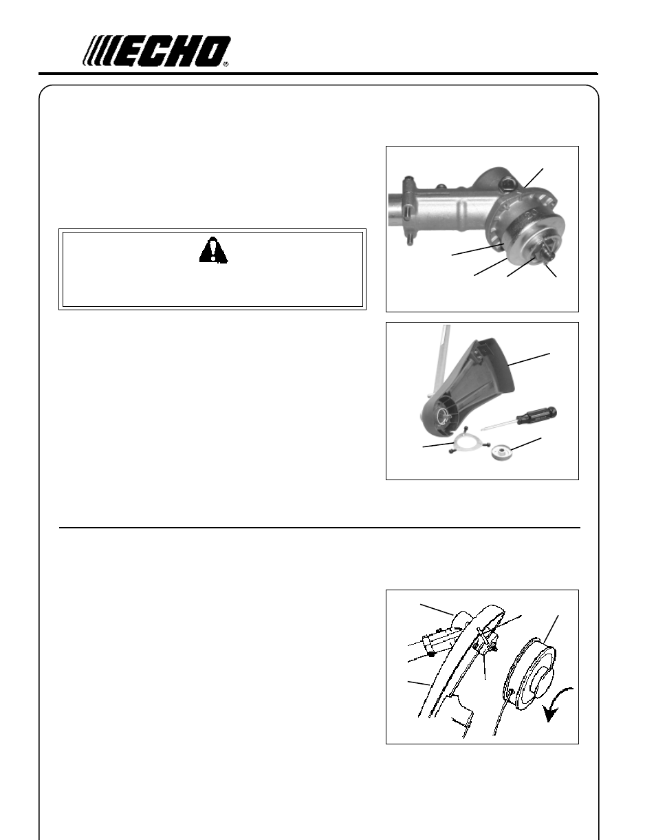 Warning danger | Echo SRM-260U User Manual | Page 12 / 32