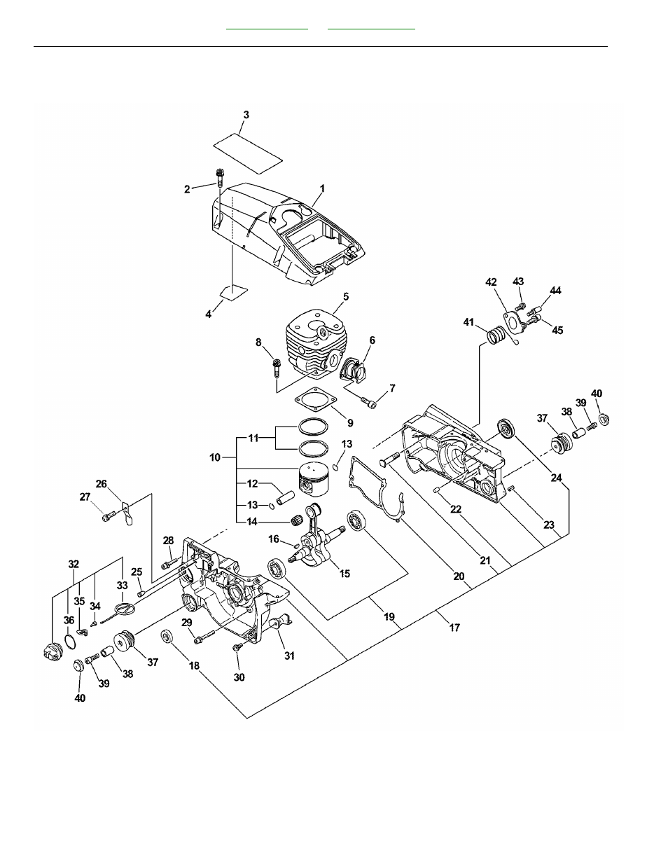 Engine, cylinder cover | Echo QV-670 User Manual | Page 18 / 24