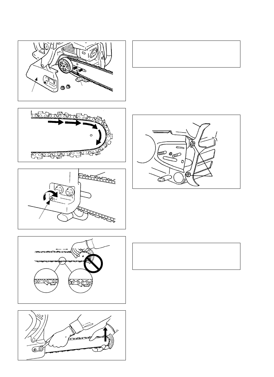 Preparation for use, Mounting guide bar and chain, Adjustment, chain tension | Echo CS-510 User Manual | Page 10 / 28