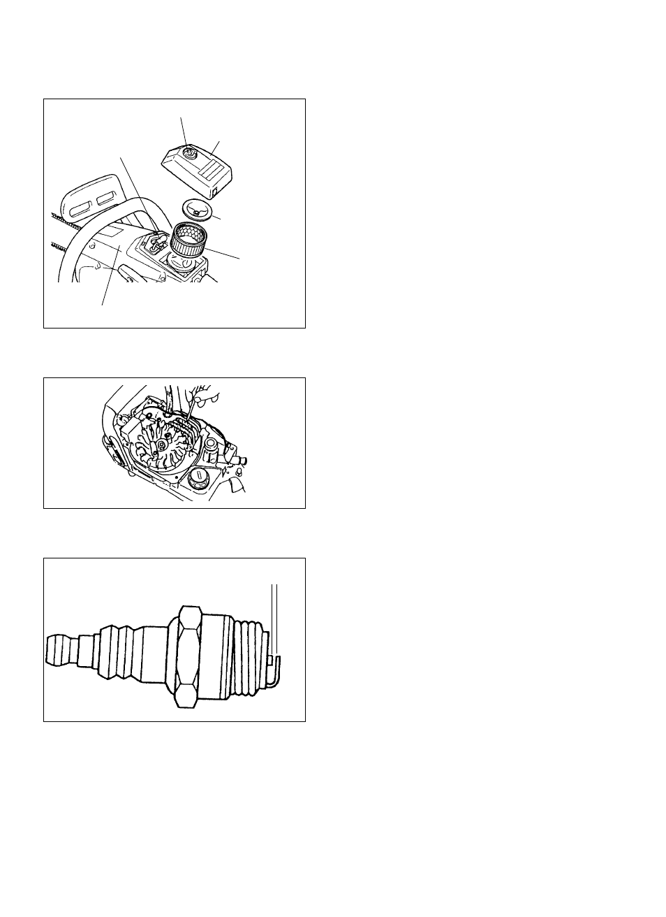 Air filter, Cylinder fins, Spark plug | Echo CS-510 User Manual | Page 20 / 28