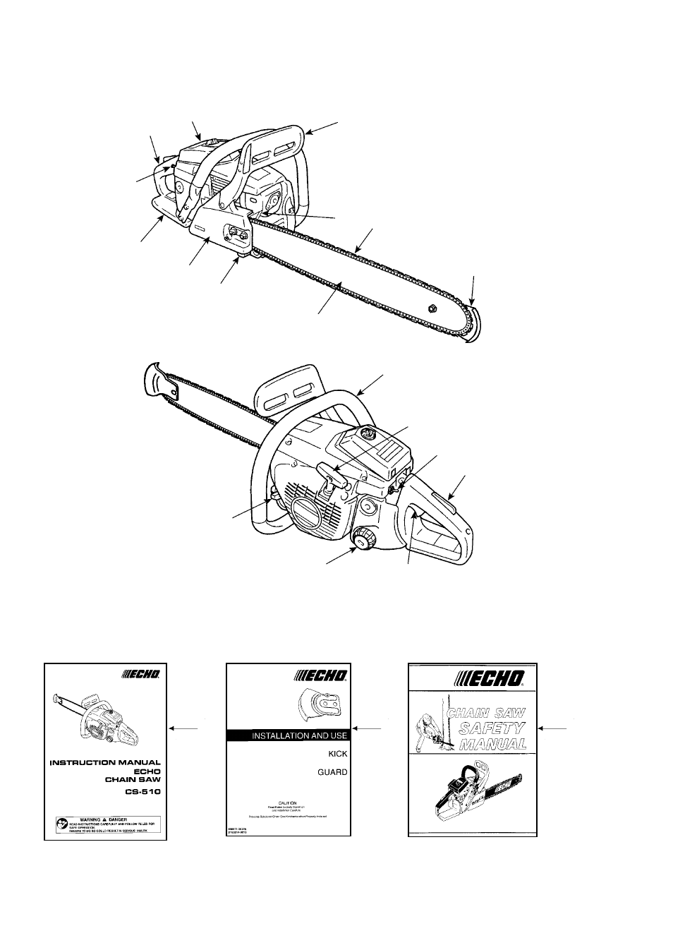 Nomenclature have parts | Echo CS-510 User Manual | Page 6 / 28