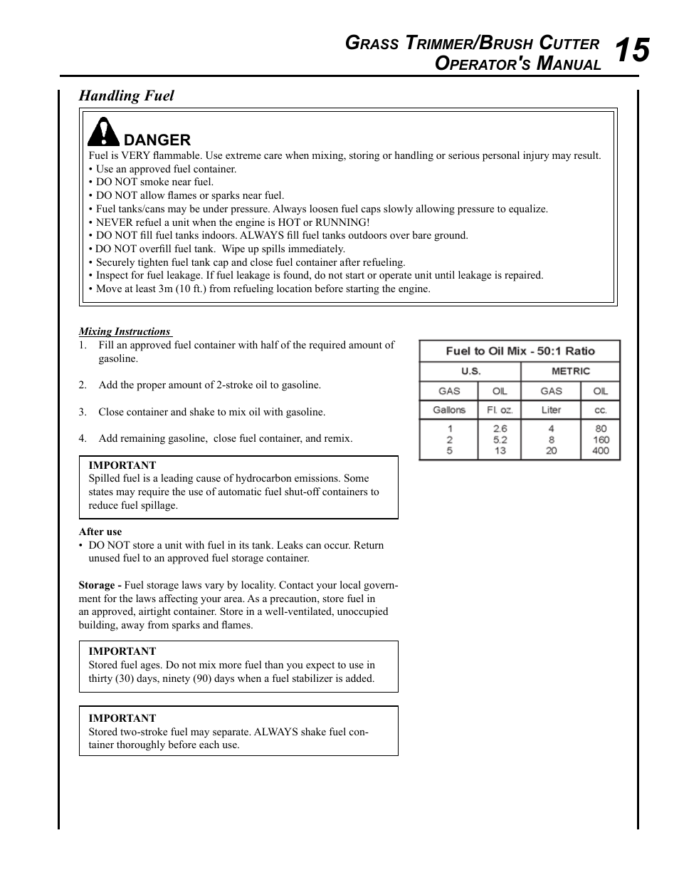 Echo SRM - 230S User Manual | Page 15 / 36