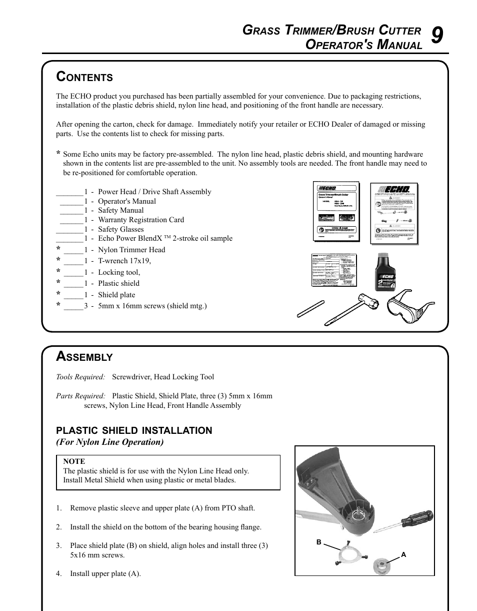 Echo SRM - 230S User Manual | Page 9 / 36