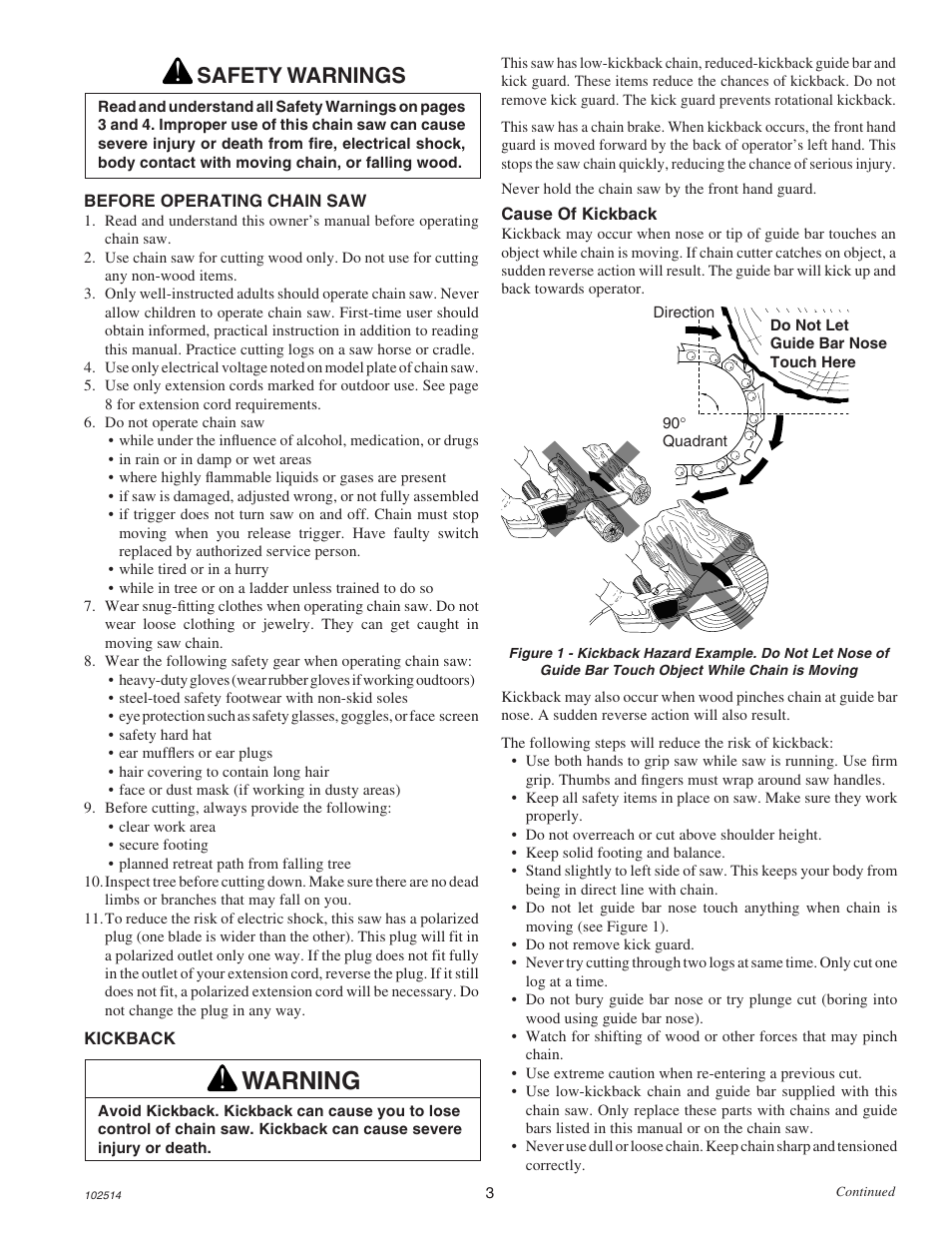 Warning, Safety warnings | Echo ECS-2000 User Manual | Page 3 / 16