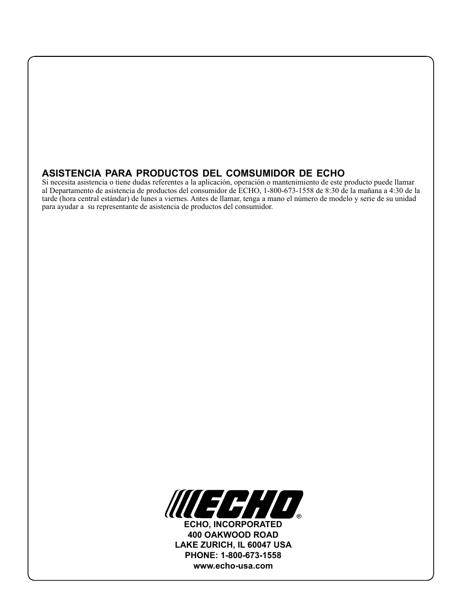 Echo SRM-225 User Manual | Page 16 / 24