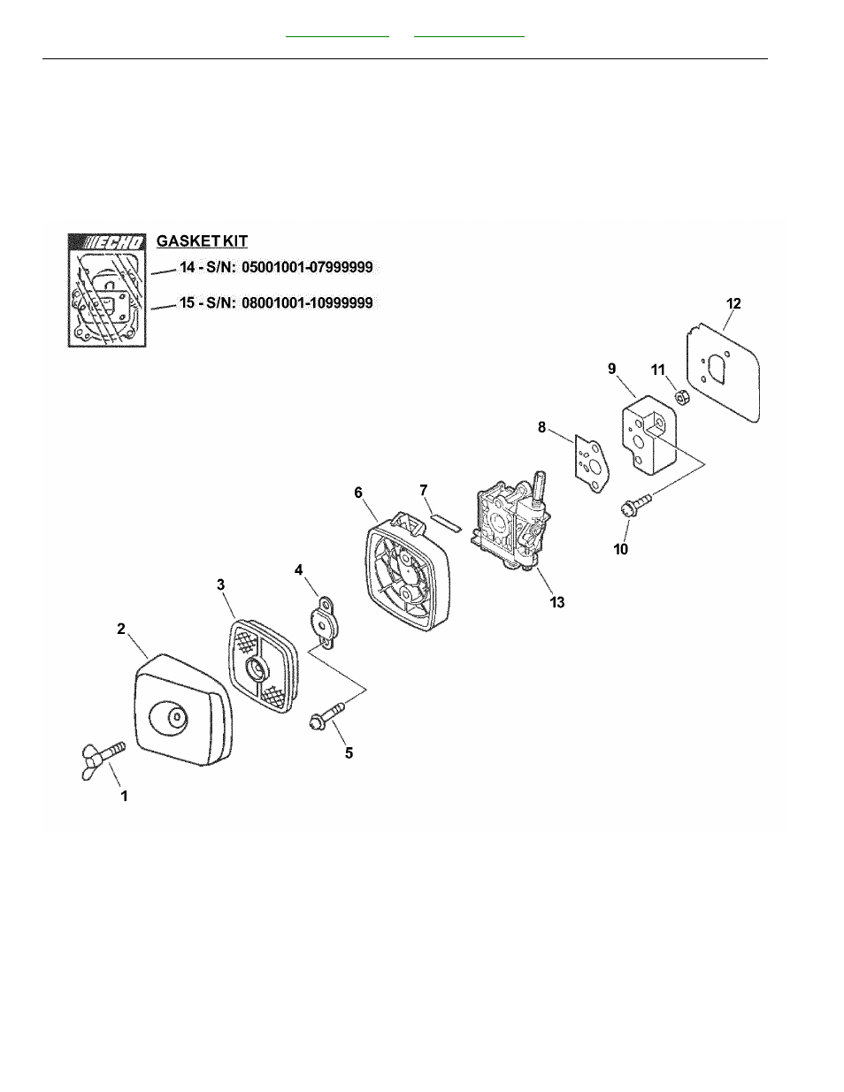 Intake | Echo HC-150I User Manual | Page 10 / 26