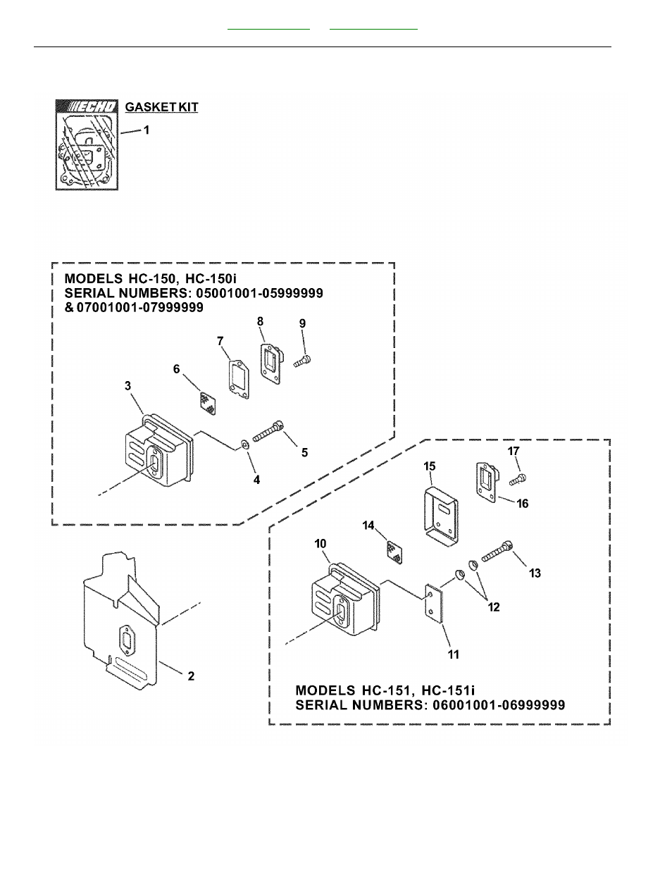 Exhaust | Echo HC-150I User Manual | Page 16 / 26